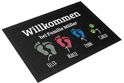 printplanet® - Fußmatte selbst gestalten - individuell Bedruckt - Layout: Fußabdruck 3 - Größe 60 cm x 40 cm