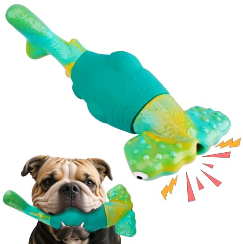 BIKIISEN Dog Toys for Aggressive Chewers, Squeaky Tough Chew Toys | Indestructible Interactive Dog Chew Toys for Large Dogs, Keep Them Busy, Gift Toys for Medium/Large Breed (Green)