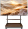 TVON TV Stand on Wheels for 40-86 Inch LCD LED OLED Flat Panel Plasma TVs, Height Adjustable TV Floor Stand with Shelf TV Trolley with Wooden Base Max VESA 600x400mm up to 68 kg, Walnut