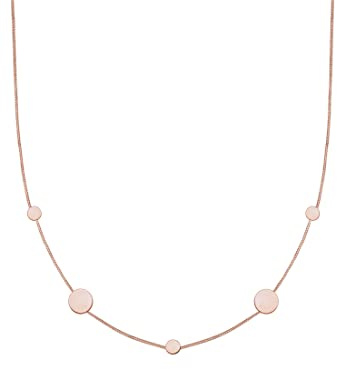 Elli Halskette Damen Plättchen Anhänger Filigran 925 Silber Rosé Vergoldet