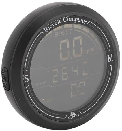 Cuifati Kabelgebundener Fahrradcomputer, Tachometer-Kilometerzähler für Fahrräder mit Temperatur- und Uhranzeige, Wasserdichter Fahrradcomputer-Tachometer mit Hintergrundbeleuchtung Zum