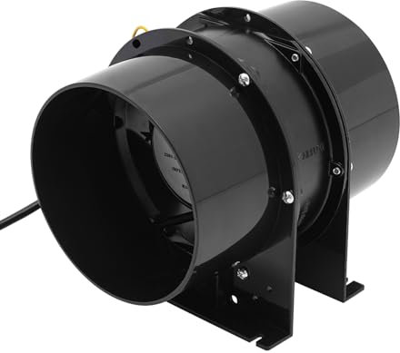 HPDTZ Ventilatore assiale, ventilatore tubolare, ventilatore industriale, nero, 220 V, 35 W, 45 dB, per bagno e cucina, funzionamento silenzioso