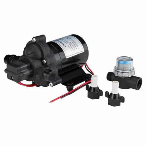 2088-422-144 Diaphragm Water Pump for RV Yacht and Other Water Delivery System 12V 3.3GPM 45PSI, 1/2 MNPT Connection Detachable Filters