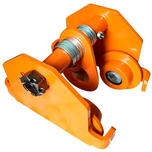 TRSGD Manuelle Laufkatze, Hebezeug mit Rädern und Einer Tragkraft von 1100 lb (0,5 t) | 2,5 bis 7 Zoll Verstellbarer Flansch-Schieberollenwagen zum Anheben