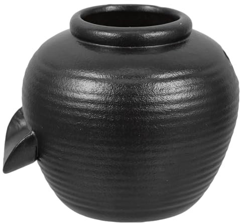 Milisten Antiker Stil Keramik Wasserkrug Brunnen Schwarzer Wasserfall Für Mini Aquarium Teich Landschaft Dekorativer Topf