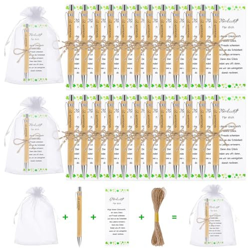 GADITIEK 24 Sets Glücksstift Kugelschreiber Geschenke für Kollegen, Dankeschön Geschenke, Abschiedsgeschenk Kollegen, Kleine Geschenke für Kollegen, Arbeitskollegin Geschenk, Danke Erzieherin Geschenk