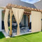 PONY DANCE Outdoor Gardinen Wasserdicht Pavillon & Terrasse Vorhänge mit Klettverschluss und Verdeckten Schlaufen Outdoorvorhang Wetterfest 2er Set H 213 x B 132 cm, Biscotti Beige