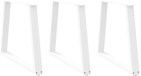 UJCHVHN Lot de 3 pieds de table à manger en forme de V Blanc 80 x 72-73,3 cm
