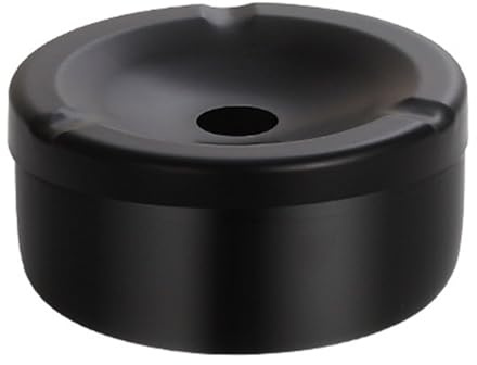 Hanlongyu Rauchfreier Aschenbecher für den Außenbereich, Terrasse, wasserdicht, Edelstahl, Metall, Aschenbecher mit Deckel, für Raucher, Innenbereich, Schreibtisch, Büro, Auto, Innenbereich, Partys