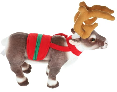 Milisten Weicher Weihnachtsrentier Plüschfigur Kleines Kuscheltier Hirsch Deko Rentier Puppe Für Sofa Tisch Schlafzimmer Festliche Weihnachtsdekoration