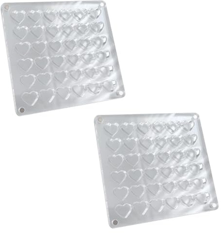 Pqahffowr 2PCS Acrylic Display Box Magnetics Seashell Display Box Gemstone Beads Storage Display Organizer Box Grids Clear Acrylic B