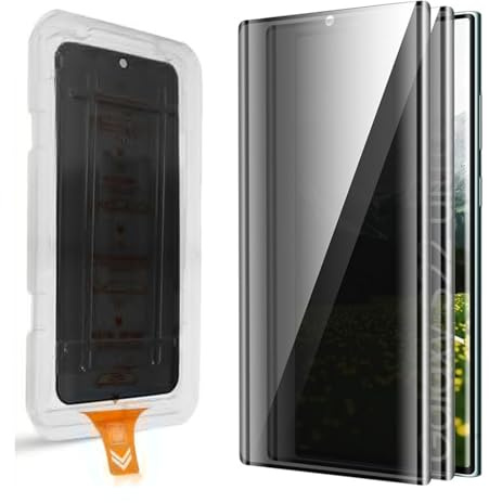 Hengnewro für Samsung Galaxy S22 Ultra für Panzerglas Sichtschutz,2 Stück | Folie Schutzfolie [Auto-Installation], 9H Härte Panzer Schutz Glas Privacy Anti-Spy Kratzfest Sichtschutzfolie