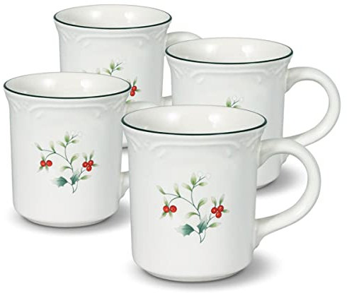 Pfaltzgraff Winterberry Lot de 4 tasses à café 355 ml