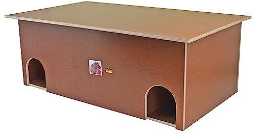 Elmato 10220 Igelhaus Family, wetterfest, schwarz 70x40x21cm