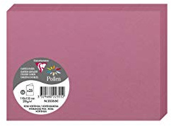Clairefontaine 22355C Pack of 25 Double Cards Format C6 11x15,5cm 210gsm colour Hydrangea Pink Invitation Correspondence Cardboard Pollen Range Premium Paper