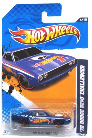 2012 Hot Wheels HW Racing '70 Dodge Hemi Challenger #174/247