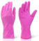Small Pink Industrial Cleaning & Washing Up Rubber Gloves. Comes With TCH Anti-Bacterial Pen!
