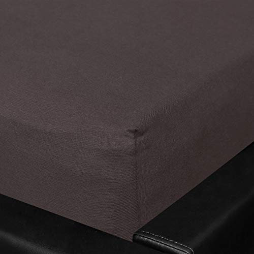 G BETTWARENSHOP Jersey Spannbettlaken Multi-Stretch aschbraun, 140x200-160x220 cm
