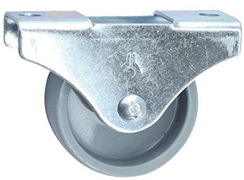 4 Stk. Möbel-Bockrolle 30x15 mm Kunststoff-Rad grau