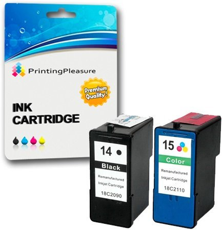 2 Druckerpatronen für Lexmark Z2300, Z2310, Z2320, X2600, X2630, X2650, X2670 | kompatibel zu Lexmark 14 & 15