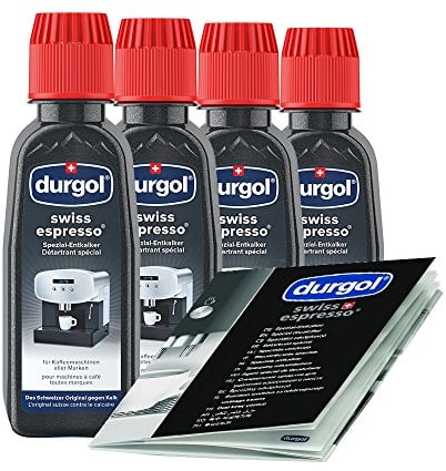 Tchibo Durgol Swiss Espresso Spezial-Entkalker, 4 Flaschen à 125ml, für Kaffeemaschinen