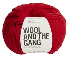 Wool and the Gang Crazy Sexy Wool, Lipstick Red (050), 200g