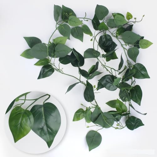 Shades New 2.2m Pothos (Devils Ivy) Garland Large Leaf Silk Flowers/Foliage