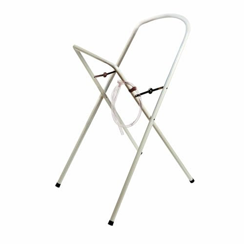 dBb Remond Support pliable pour Baignoire Bébé 4 mois et + - Pieds de Baignoire Bébé - Support Baignoire Bébé avec Pieds antidérapants - Métal rilsanisé blanc - Tuyau de vidange - H100 x L72 x l47 cm