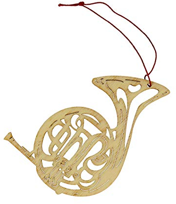 mugesh Anhänger Horn Pappelholz - Schönes Geschenk für Musiker