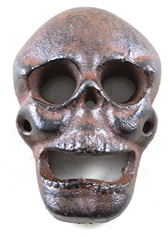 Cast Iron Wall Mounted Skull Bottle Opener