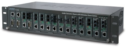 Planet Media Converter Chassis 15 Slots with Redundant Power Option Rack Mount