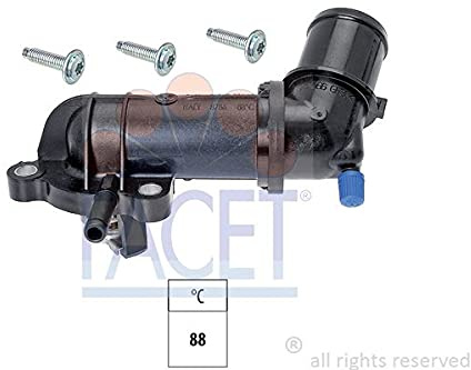 FACET Thermostat Kühlmittel Kühlwasserthermostat mit Dichtung Öffnungstemperatur:88°C für OPEL INSIGNIA Caravan Astra J Sports Tourer (P10) ASTRA J ZAFIRA TOURER C (P12) INSIGNIA INSIGNIA Stufenheck