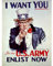 Wee Blue Coo Uncle Sam USA Army Want You Vintage Art Print Poster Wall Decor Kunstdruck Poster Wand-Dekor-12X16 Zoll