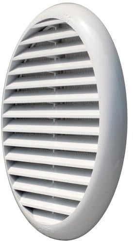 La Ventilazione TUR125B TUR125B-Y Griglia Plastica con Molle, Bianco, 155 mm, ø155 mm