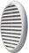La Ventilazione TUR125B TUR125B-Y Griglia Plastica con Molle, Bianco, 155 mm, ø155 mm