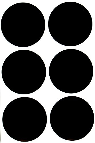 Sticker Schwarz 50 mm runde Aufkleber – 5 cm Sticker 72 Stück von Royal Green