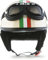 Moto Helmets® D22-Set „Italy“ · Brain-Cap · Halbschale Jet-Helm Motorrad-Helm Roller-Helm Scooter-Helm Bobber Mofa-Helm Chopper Retro Cruiser Vintage Pilot Biker Helmet Brille Visier · S (55-56cm)