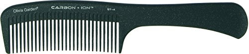 Olivia Garden Carbon + Ion Peigne Technique ST-4 - Peigne en Carbone de Haute Qualité pour une Coupe de Précision et Colorations, Technologie Ionique