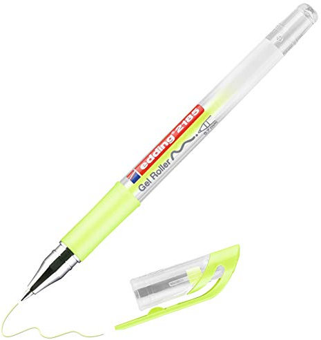 edding 2185 Gelroller - pastell-gelb - 1 Stift - 0,7 mm - Gelstifte zum Schreiben, Malen, Mandala, Bulletjournal - Gelschreiber, Gelmalstifte