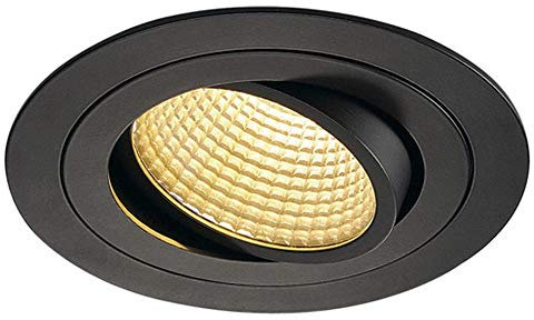 SLV NEW TRIA 110 I CS Downlight schwarz rund 2700K, Einbauleuchte, Einbauspot, Deckeneinbauleuchte, Spot, Deckenspot, Einbaustrahler, Deckenstrahler, Wohnzimmer, Badezimmer