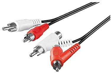Goobay 50214 Câble de Connexion Stéréo, Cinch avec Capacité D'Acheminement, 1.5m Longueur de Câble