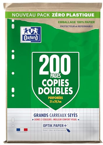 Oxford Copies doubles, format A4, séyès, 200 pages