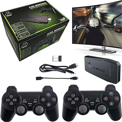Consola Retro Stick, 10000 Juegos, HDMI, SNES/NES/GB/Megadrive/Mame/PSX/Final Burn/Neogeo,Tarjeta SD de 64GB