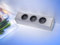 Thebo ST 3003 - 174836 dreifach Steckdosenelement Edelstahl Wandsteckdose 3 fach