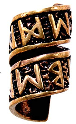 Kiss of Leather Bartperle Haarperle Bronze Runen