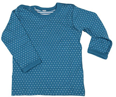Leela Cotton Baby Kinder Bio-Baumwolle Reversibel Langarmshirt, Größe 50/56, Blau/Weiß