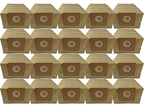 20 Industrie- Baustellen- Gewerbe- Heavy Papier Staubsaugerbeutel kompatibel für Kärcher NT351 ECO PROFI, 6.904-143/6.904-076
