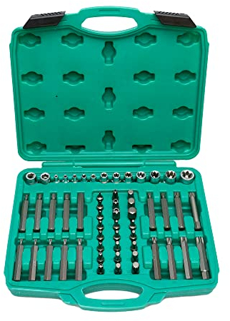 Set chiavi a bussola e punte da 56 pezzi 1/2″ - 3/8″ - 1/4″ per le viti più comuni di WIESEMANN 1893 | acciaio Q-50 | portapunte | valigetta per trasporto I 80188