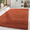 HomebyHome Shaggy Teppich Wohnzimmer 240 x 340 cm - Shaggy Teppich Hochflor Terrakotta Extra Weich und Flauschig - Waschbarer Langflor Teppiche für Schlafzimmer, Küche, Flur - Carpet, Halı, Kilim
