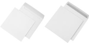 MAILmedia 302290 Briefumschläge Zack und Klapp, 220x220 mm, weiß
